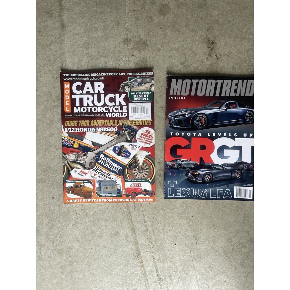 Model Car Truck Motorcycle World + MotorTrend 2026 Magazine Lot of 2
